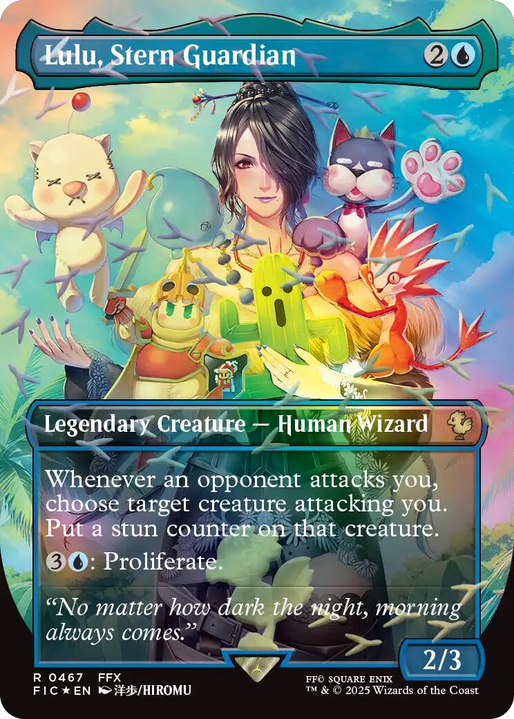 Lulu, Stern Guardian (Borderless) (Chocobo Track Foil) [FINAL FANTASY Commander] | Cracking-Singles