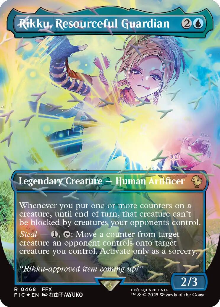 Rikku, Resourceful Guardian (Borderless) (Chocobo Track Foil) [FINAL FANTASY Commander] | Cracking-Singles