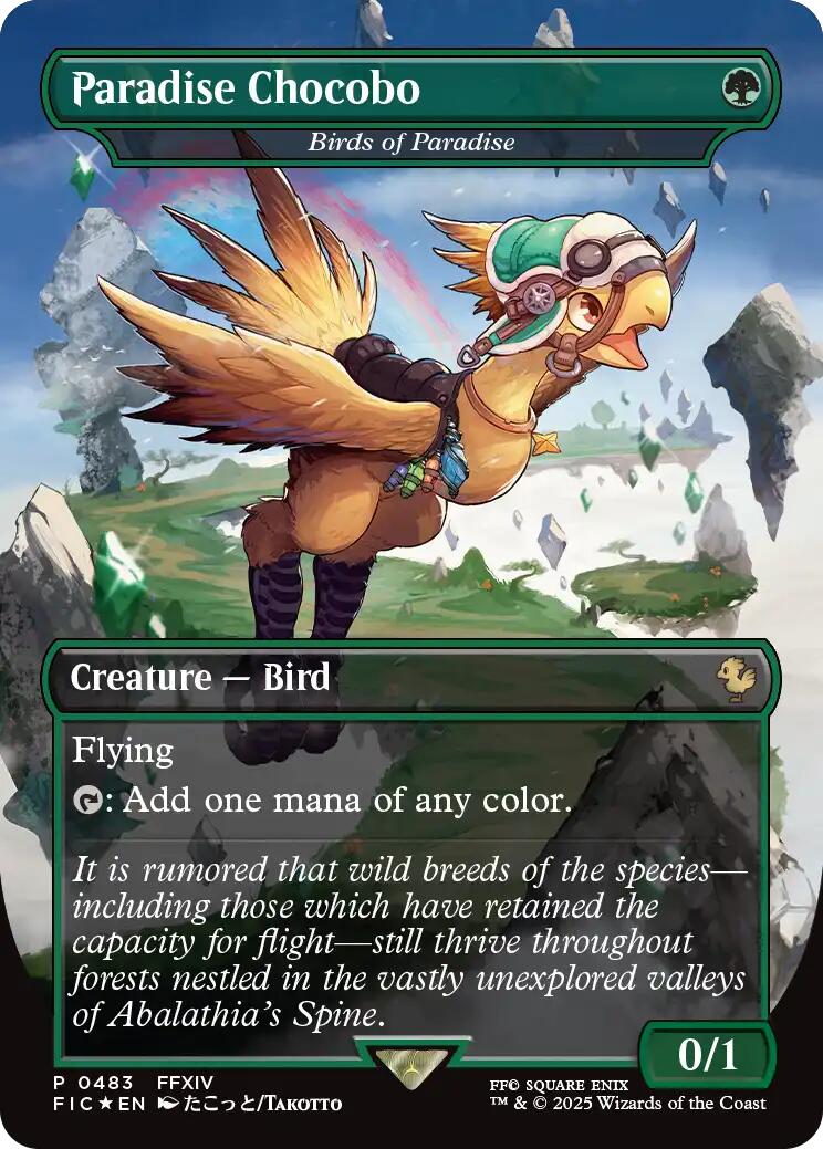 Paradise Chocobo - Birds of Paradise (Borderless) [FINAL FANTASY Commander] | Cracking-Singles