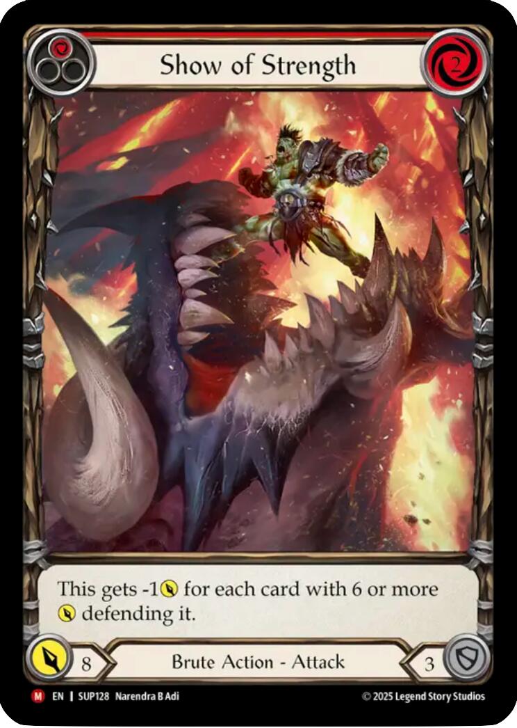 Show of Strength (Extended Art) [SUP128] (Super Slam)  Cold Foil | Cracking-Singles