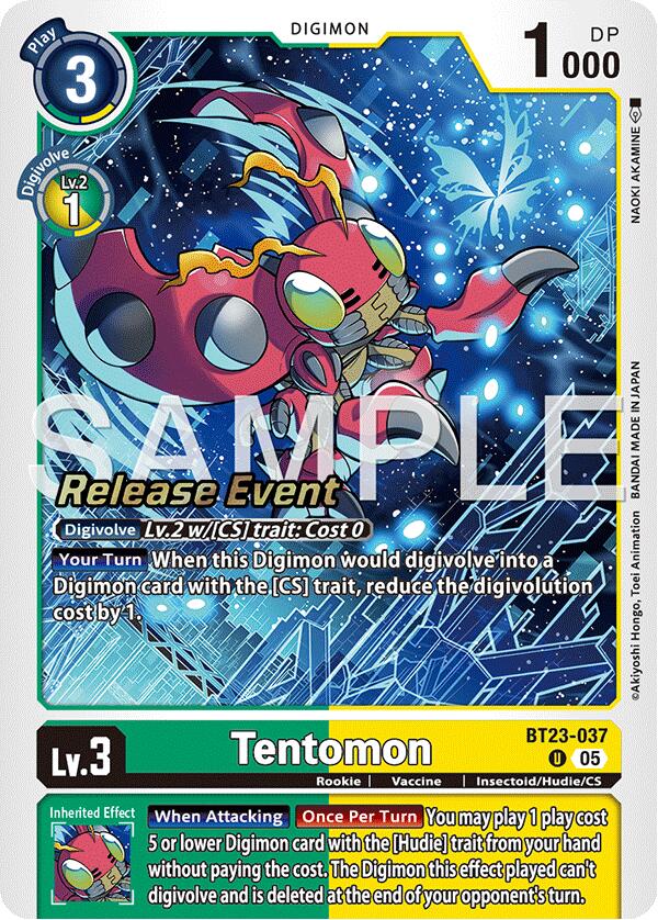 Tentomon [BT23-037] [Hackers' Slumber Release Event Cards] | Cracking-Singles