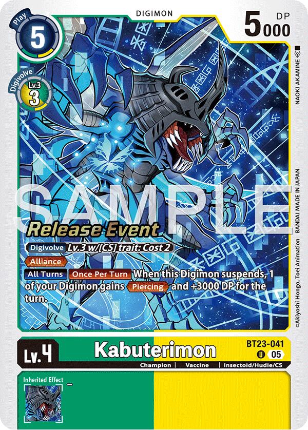 Kabuterimon [BT23-041] [Hackers' Slumber Release Event Cards] | Cracking-Singles