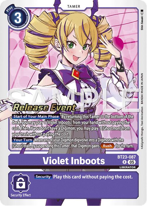 Violet Inboots [BT23-087] [Hackers' Slumber Release Event Cards] | Cracking-Singles