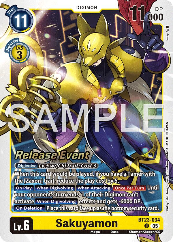 Sakuyamon [BT23-034] [Hackers' Slumber Release Event Cards] | Cracking-Singles