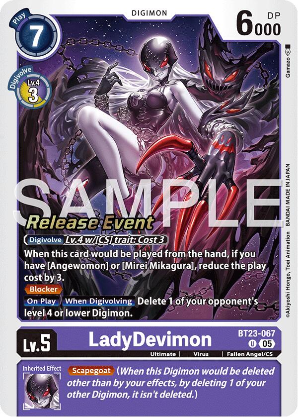 LadyDevimon [BT23-067] [Hackers' Slumber Release Event Cards] | Cracking-Singles