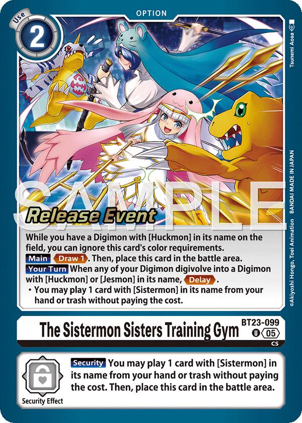 The Sistermon Sisters Training Gym [BT23-099] [Hackers' Slumber Release Event Cards] | Cracking-Singles