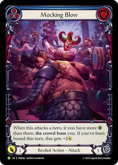 Mocking Blow (Blue) [FAB383] (Promo)  Rainbow Foil | Cracking-Singles