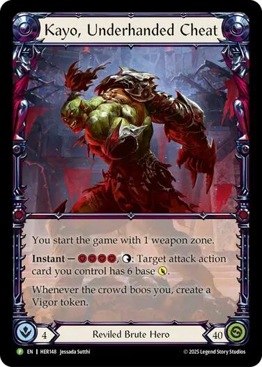 Kayo, Underhanded Cheat [HER148] (Promo)  Rainbow Foil | Cracking-Singles