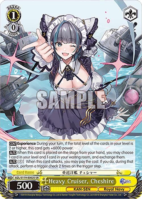 Heavy Cruiser, Cheshire (AZL/S119-E002S SR) [Azur Lane Vol. 2] | Cracking-Singles