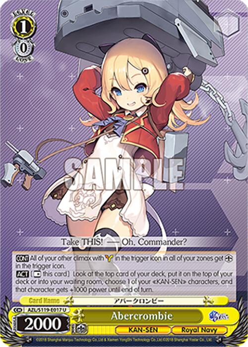 Abercrombie (AZL/S119-E017 U) [Azur Lane Vol. 2] | Cracking-Singles
