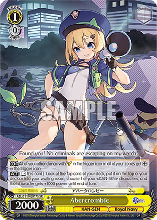 Abercrombie (AZL/S119-E017S SR) [Azur Lane Vol. 2] | Cracking-Singles