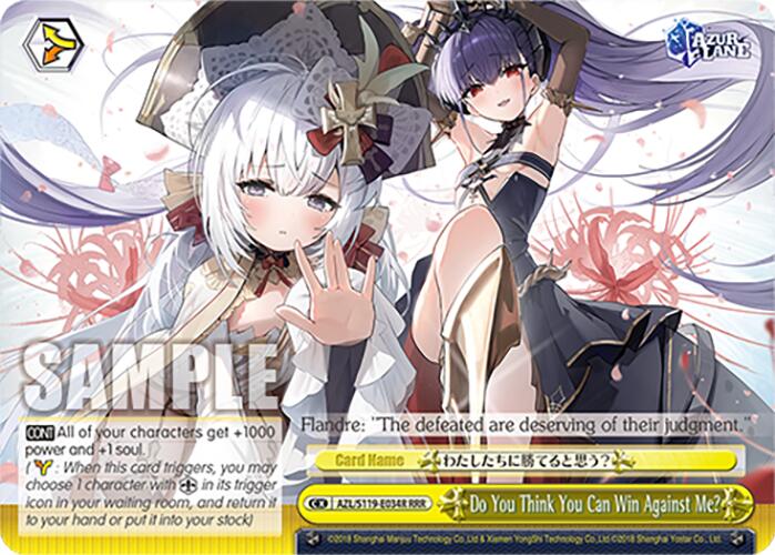 Do You Think You Can Win Against Me? (AZL/S119-E034R RRR) [Azur Lane Vol. 2] | Cracking-Singles