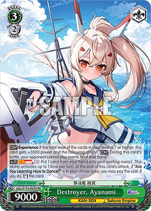 Destroyer, Ayanami (AZL/S119-E039RR) [Azur Lane Vol. 2] | Cracking-Singles