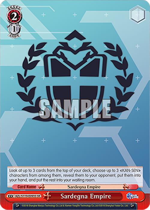 Sardegna Empire (AZL/S119-E093S SR) [Azur Lane Vol. 2] | Cracking-Singles