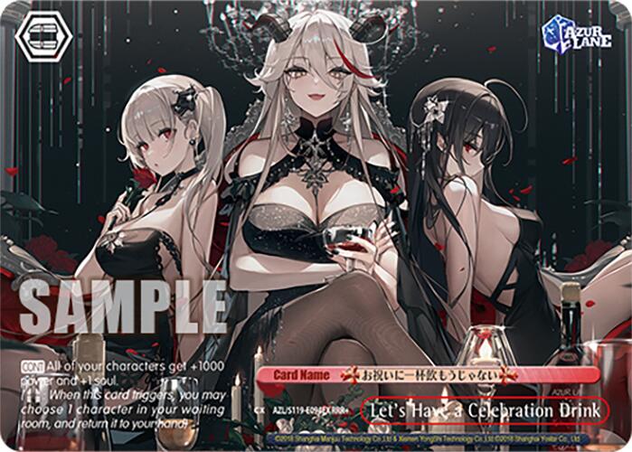 Let's Have a Celebration Drink (AZL/S119-E094EX RRR+) [Azur Lane Vol. 2] | Cracking-Singles