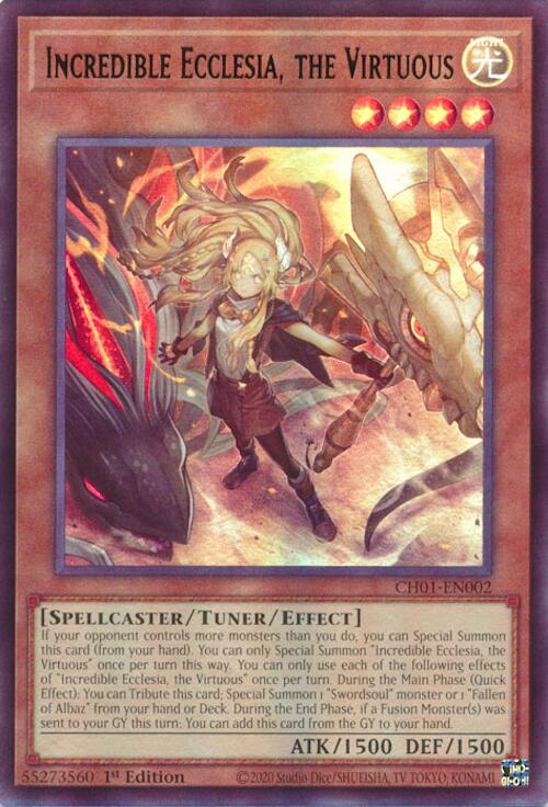 Incredible Ecclesia, the Virtuous [CH01-EN002] Ultra Rare | Cracking-Singles