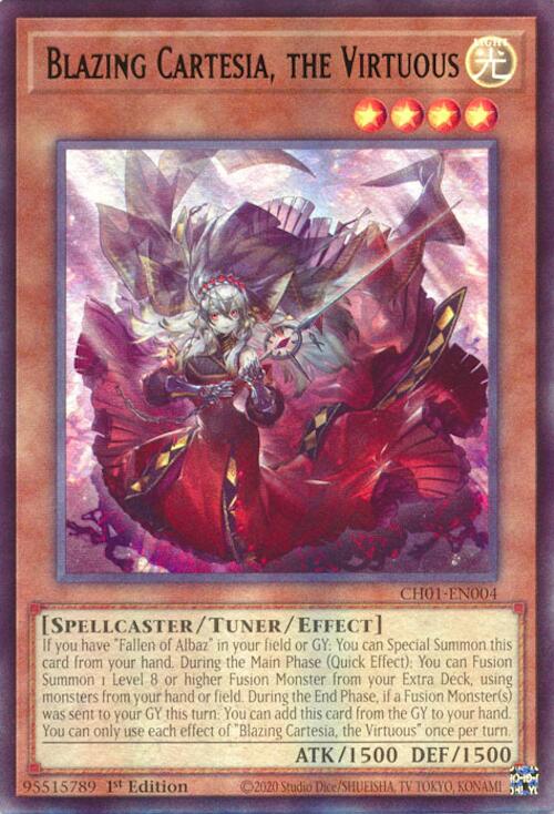 Blazing Cartesia, the Virtuous [CH01-EN004] Ultra Rare | Cracking-Singles