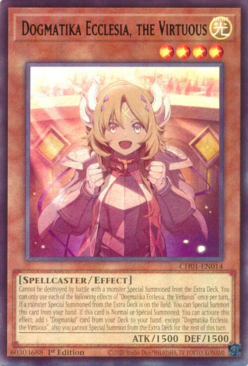 Dogmatika Ecclesia, the Virtuous [CH01-EN014] Ultra Rare | Cracking-Singles