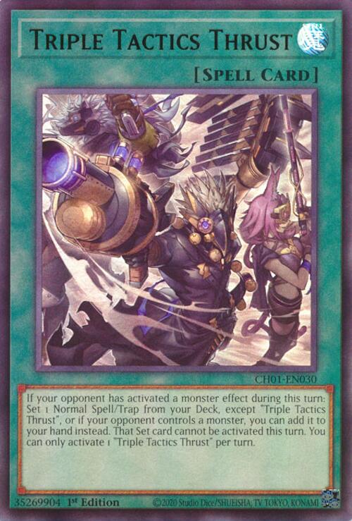 Triple Tactics Thrust [CH01-EN030] Ultra Rare | Cracking-Singles