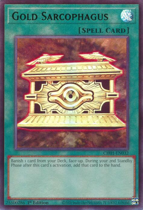 Gold Sarcophagus [CH01-EN032] Ultra Rare | Cracking-Singles