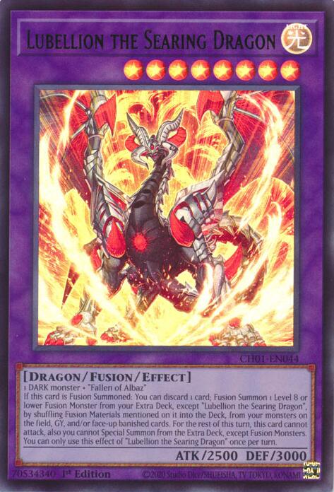 Lubellion the Searing Dragon [CH01-EN044] Ultra Rare | Cracking-Singles
