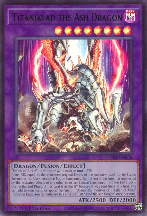 Titaniklad the Ash Dragon [CH01-EN046] Ultra Rare | Cracking-Singles
