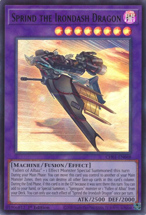 Sprind the Irondash Dragon [CH01-EN048] Ultra Rare | Cracking-Singles