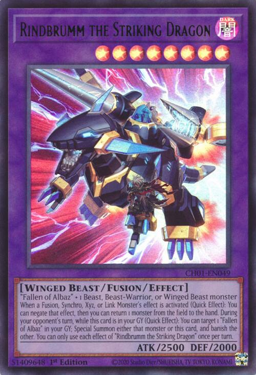 Rindbrumm the Striking Dragon [CH01-EN049] Ultra Rare | Cracking-Singles