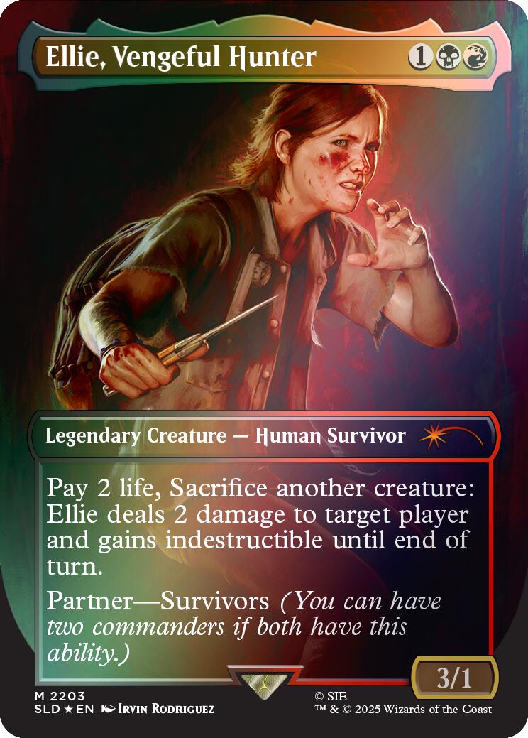 Ellie, Vengeful Hunter (Rainbow Foil) [Secret Lair Drop Series] | Cracking-Singles