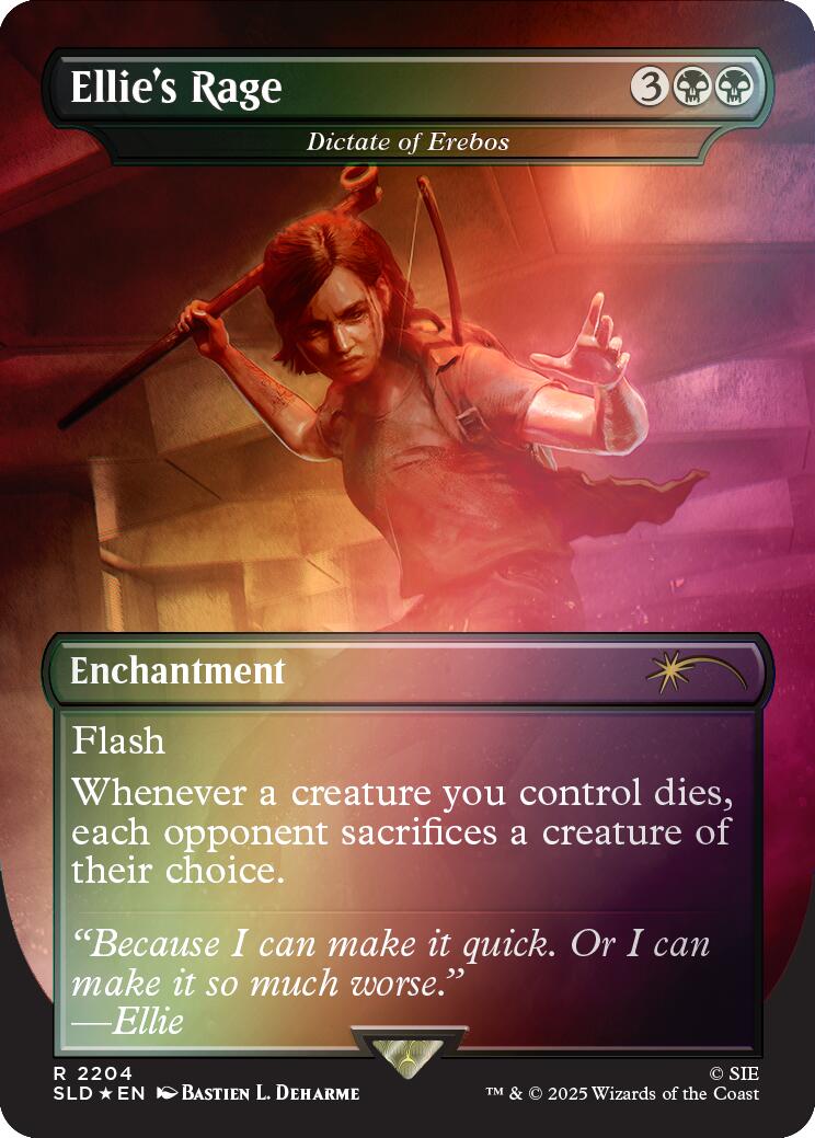 Ellie's Rage - Dictate of Erebos (Rainbow Foil) [Secret Lair Drop Series] | Cracking-Singles