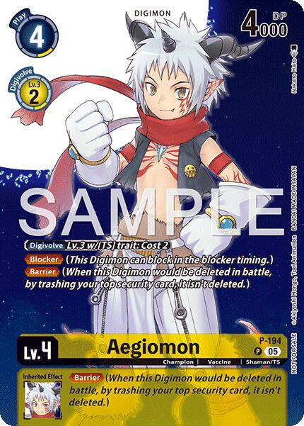 Aegiomon [P-194] (Digimon Story: Time Stranger Promo Pack) [Promotional Cards] | Cracking-Singles