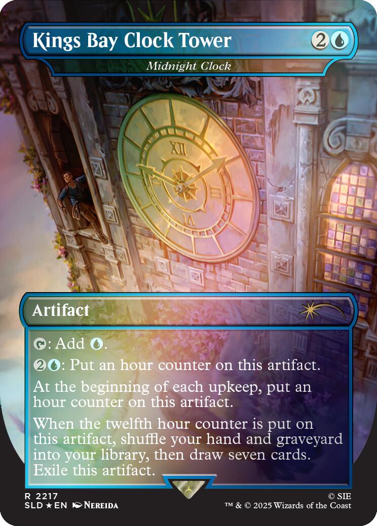 Kings Bay Clock Tower - Midnight Clock (Rainbow Foil) [Secret Lair Drop Series] | Cracking-Singles