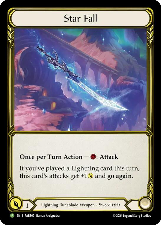 Star Fall (Golden) [FAB302] (Promo)  Cold Foil | Cracking-Singles
