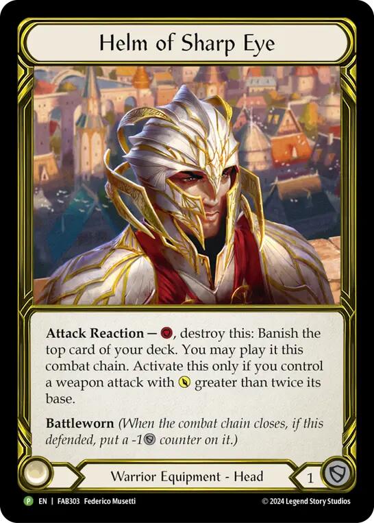 Helm of Sharp Eye (Golden) [FAB303] (Promo)  Cold Foil | Cracking-Singles