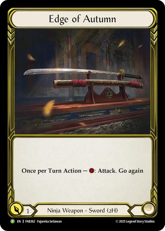 Edge of Autumn (Golden) [FAB362] (Promo)  Cold Foil | Cracking-Singles