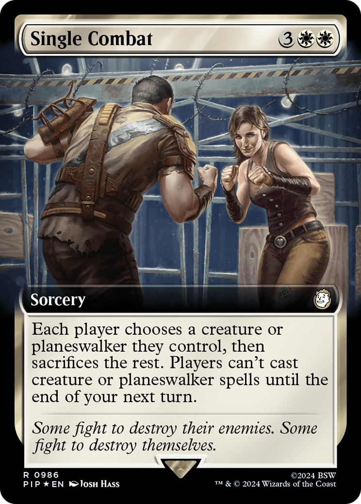 Single Combat (Extended Art) (Surge Foil) [Fallout] | Cracking-Singles