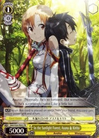 In the Sunlight Forest, Asuna & Kirito (SAO/S26-PE02 PR) (Promo) [Sword Art Online Vol.2] | Cracking-Singles
