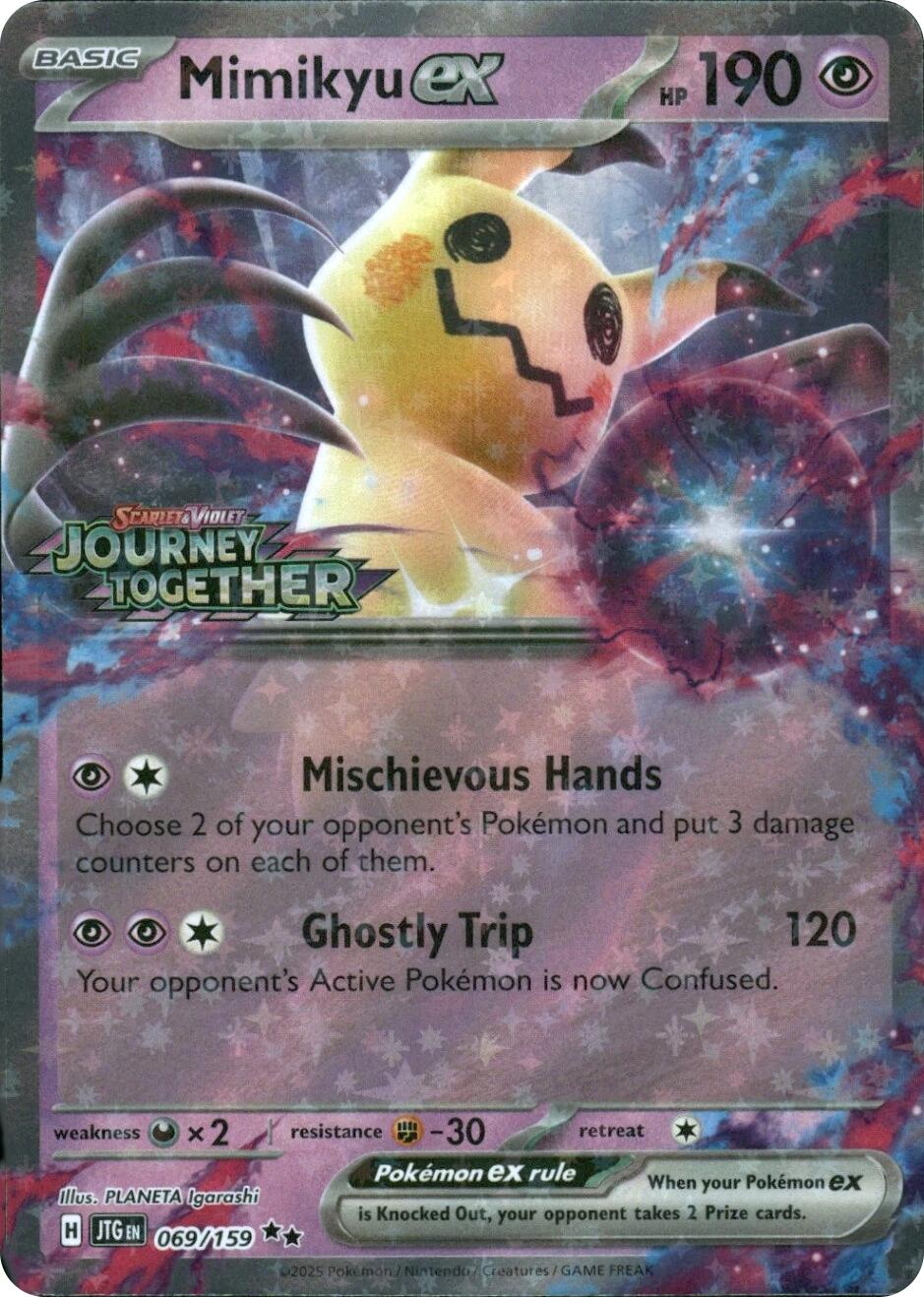Mimikyu ex (069/159) (Journey Together Stamped) [Miscellaneous Cards] | Cracking-Singles