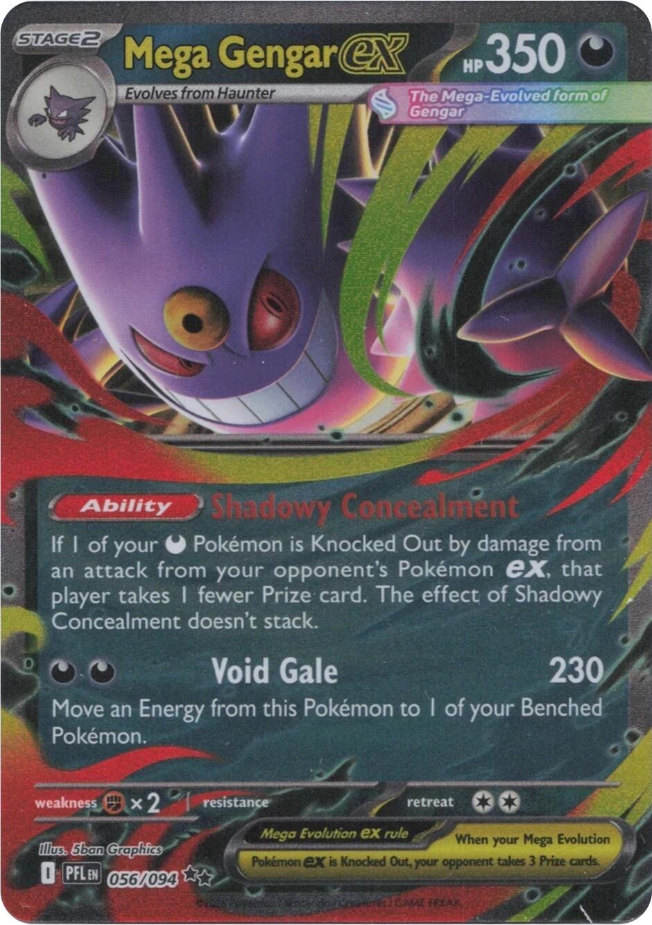 Mega Gengar ex (056/094) [Mega Evolution: Phantasmal Flames] | Cracking-Singles