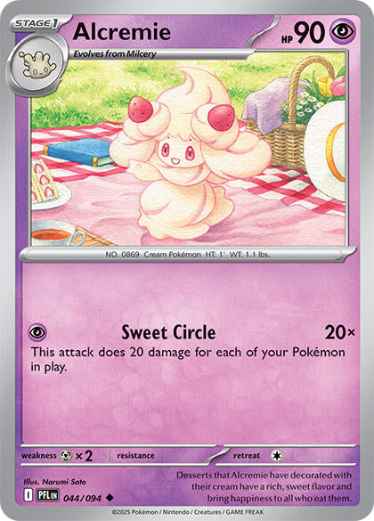 Alcremie (044/094) (Reverse Holo) [Mega Evolution: Phantasmal Flames] | Cracking-Singles