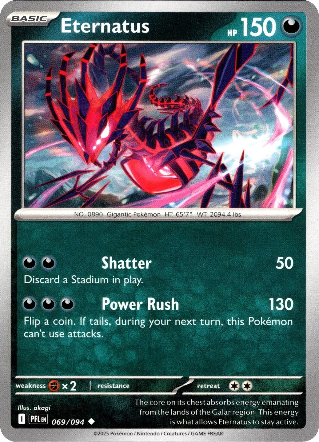 Eternatus (069/094) (Reverse Holo) [Mega Evolution: Phantasmal Flames] | Cracking-Singles