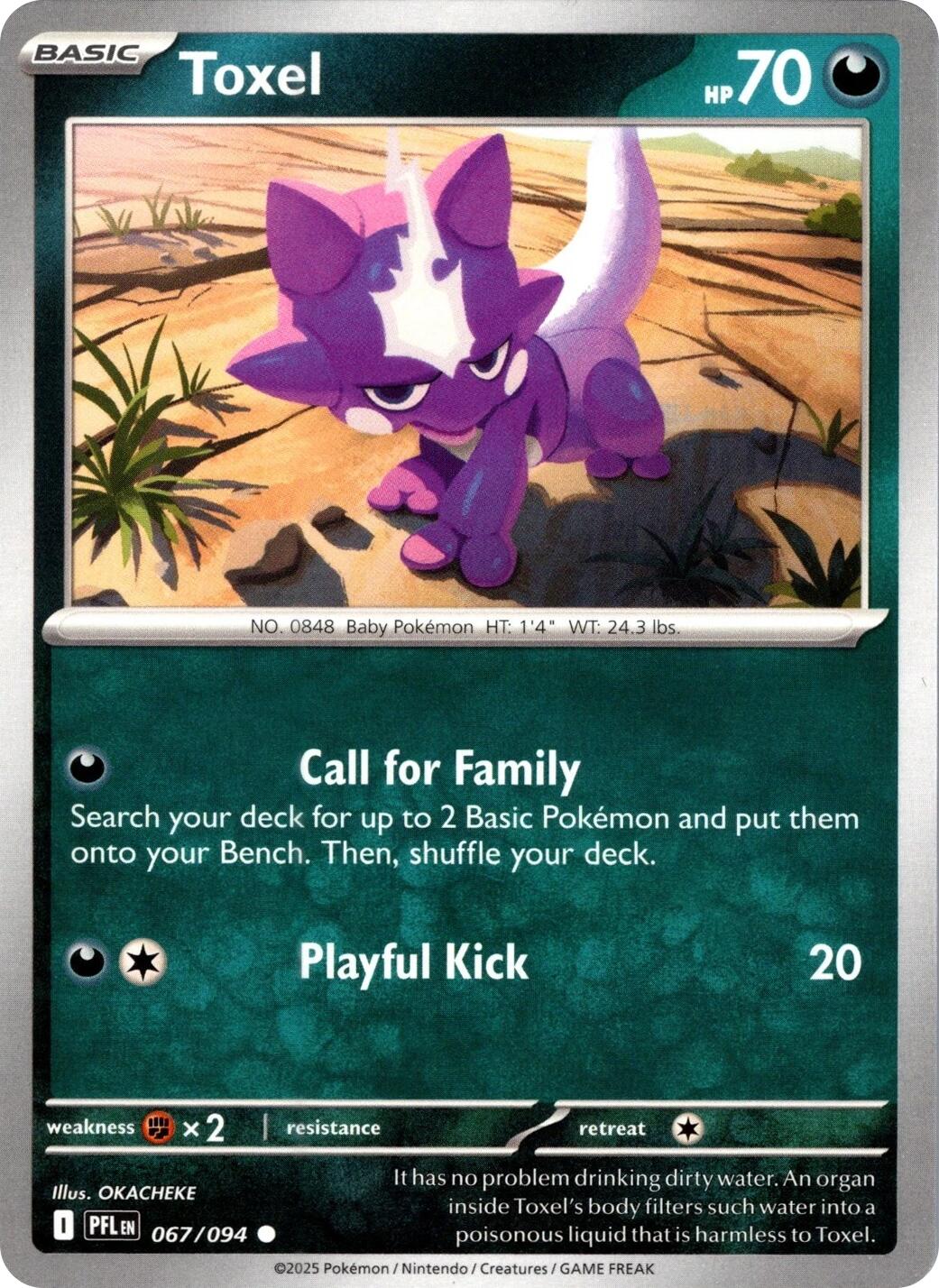 Toxel (067/094) (Reverse Holo) [Mega Evolution: Phantasmal Flames] | Cracking-Singles