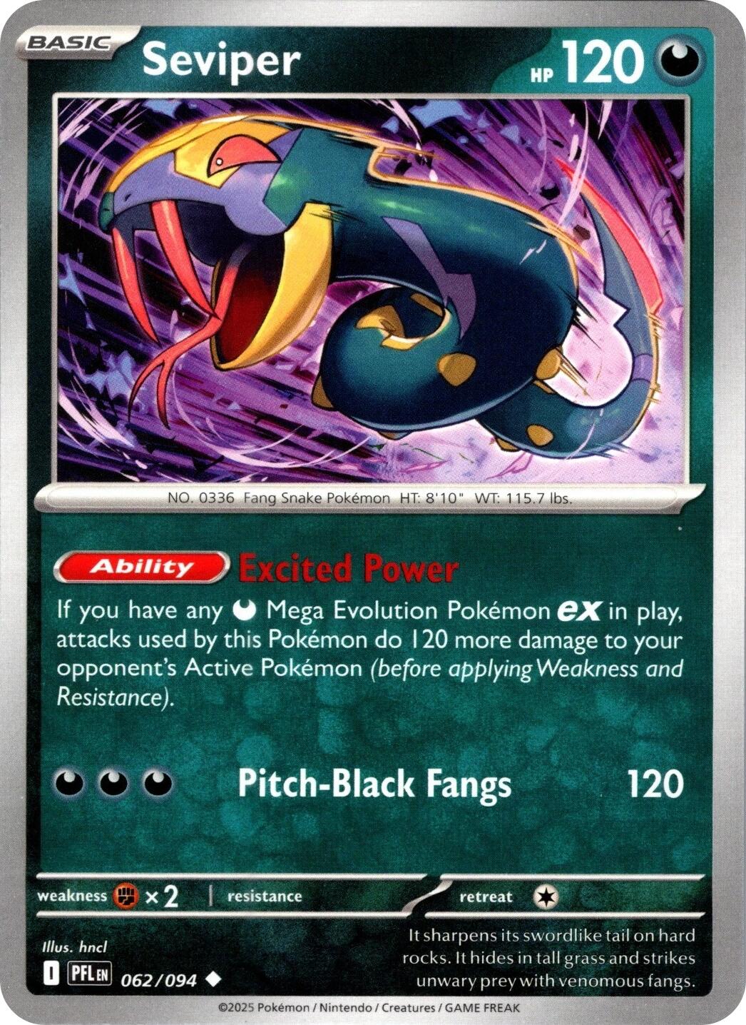 Seviper (062/094) [Mega Evolution: Phantasmal Flames] | Cracking-Singles