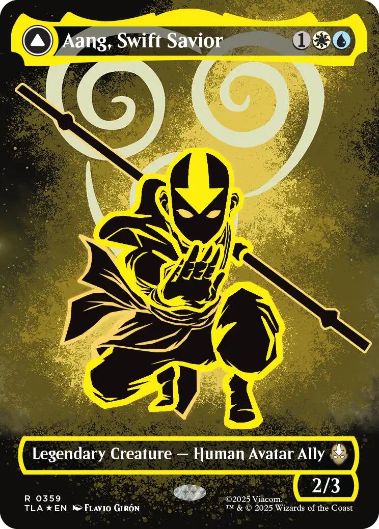 Aang, Swift Savior (Borderless) (Neon Ink Foil) [Avatar: The Last Airbender] | Cracking-Singles