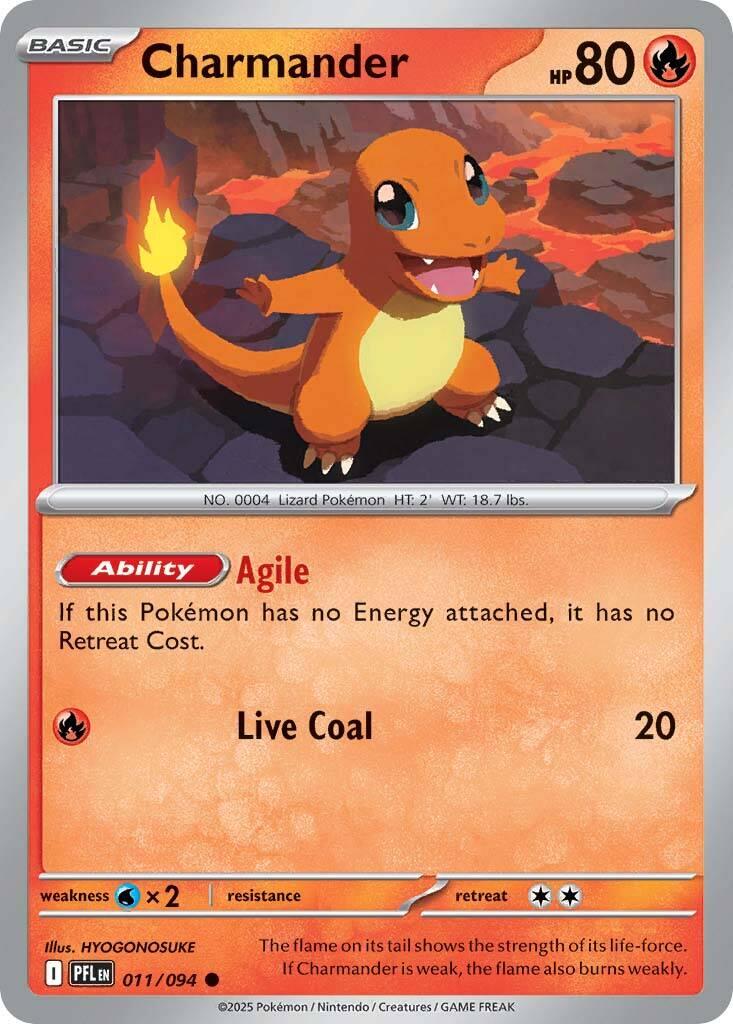 Charmander (011/094) [Mega Evolution: Phantasmal Flames] | Cracking-Singles