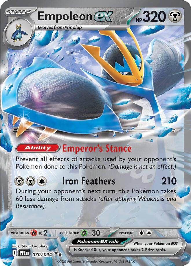 Empoleon ex (070/094) [Mega Evolution: Phantasmal Flames] | Cracking-Singles