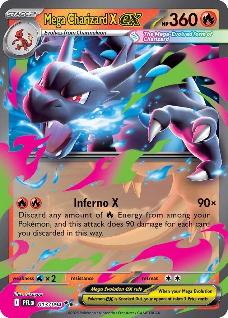 Mega Charizard X ex (013/094) [Mega Evolution: Phantasmal Flames] | Cracking-Singles