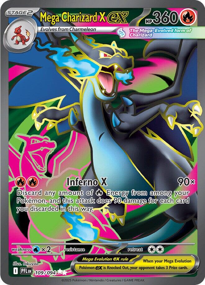 Mega Charizard X ex (109/094) [Mega Evolution: Phantasmal Flames] | Cracking-Singles