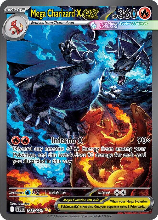 Mega Charizard X ex (125/094) [Mega Evolution: Phantasmal Flames] | Cracking-Singles