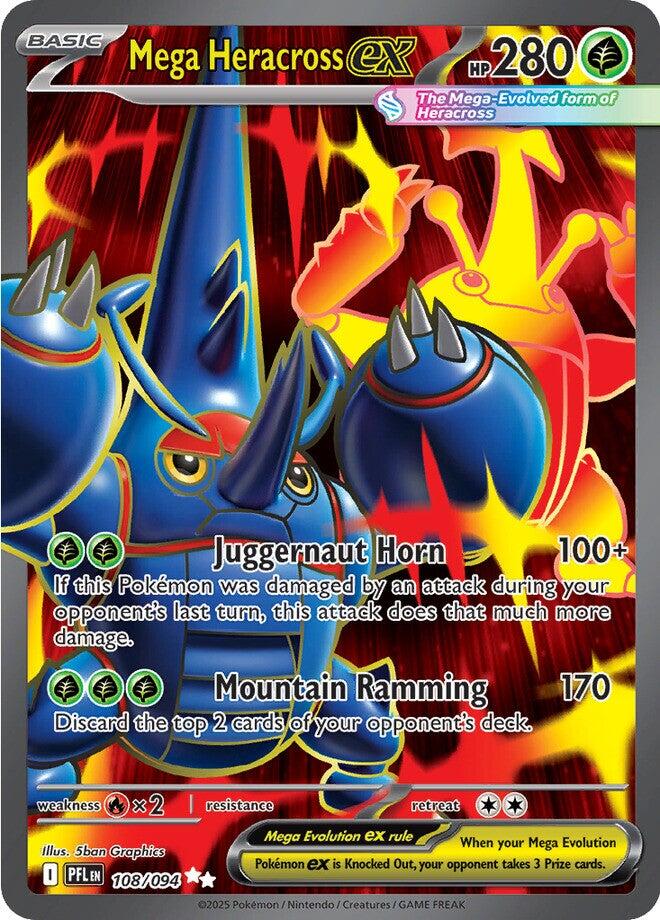 Mega Heracross ex (108/094) [Mega Evolution: Phantasmal Flames] | Cracking-Singles